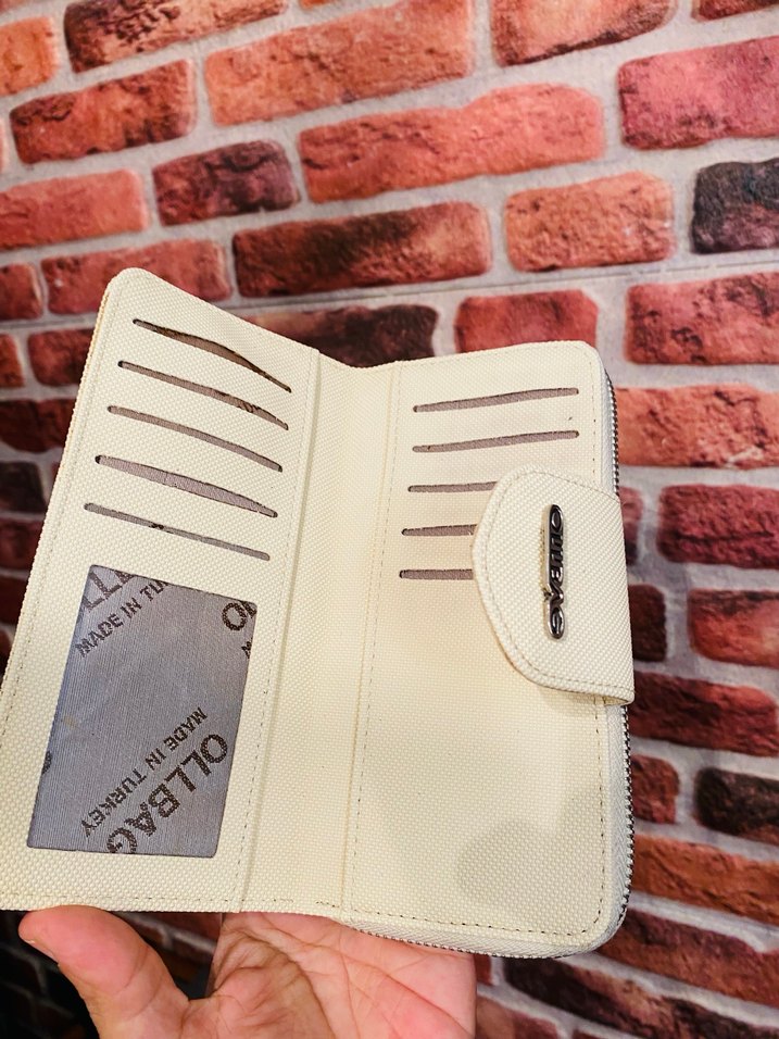 Ekru  Kadın Tokalı Cüzdan - Görsel 2