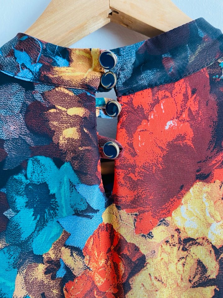 Çiçek Desenli Uzun Bohem Elbise - Görsel 3