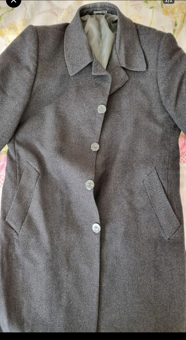 Palto M/L beden Antrasit, füme gibi - Görsel 2