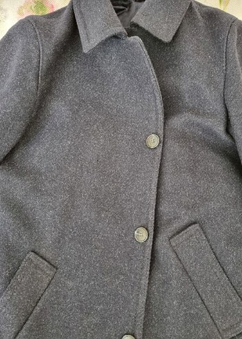 L beden koyu lacivert palto - Görsel 2