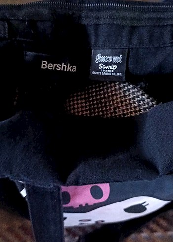 Kuromi Baskılı Siyah geniş Çanta - Görsel 5