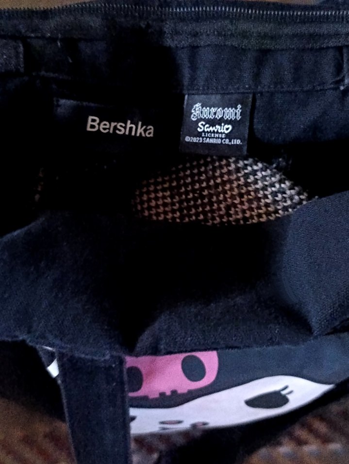 Kuromi Baskılı Siyah geniş Çanta - Görsel 5