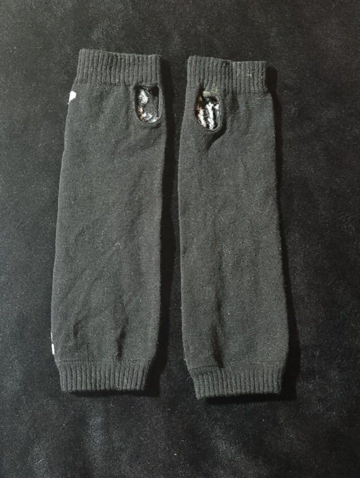 Siyah Örgü Gotik Eldiven - Görsel 3