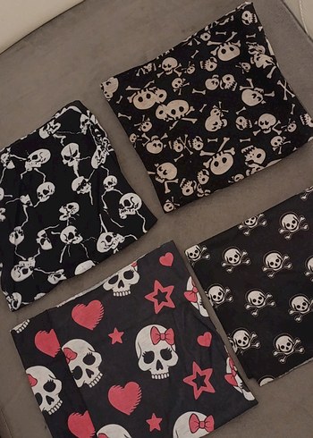 4lü Kafatası Baskılı bandana - Görsel 4