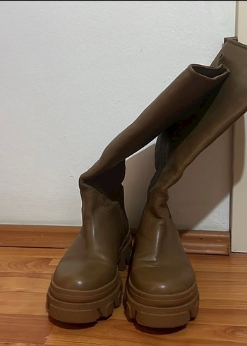 Divarese kahverengi uzun çizme - Görsel 2