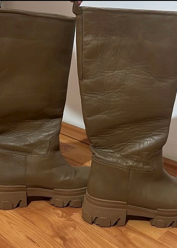 Divarese kahverengi uzun çizme - Görsel 4