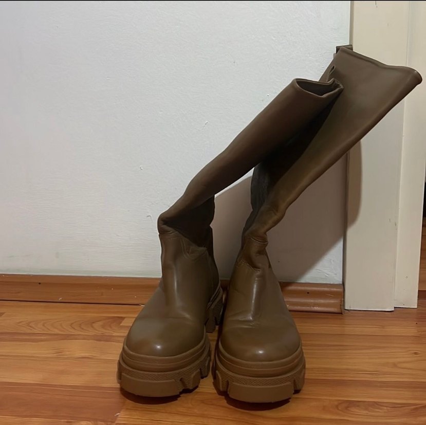 Divarese kahverengi uzun çizme - Görsel 2