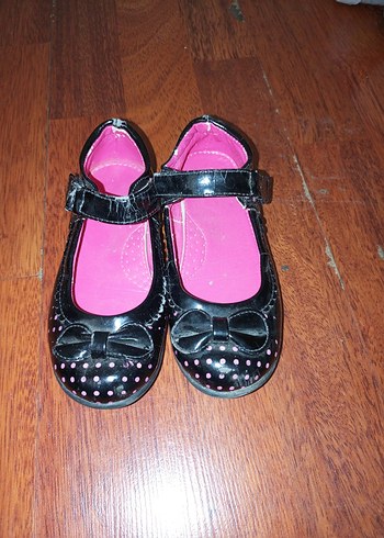 Kız Çocuk Siyah Tokalı Babet Ayakkabı - Görsel 2