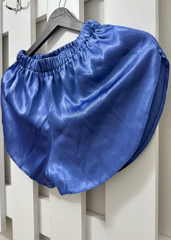 Parlak Mavi Uzun Kadın Sabahlık Pamuk Saten - Görsel 5