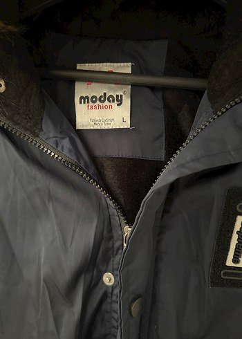 Kürklü Kapüşonlu Lacivert Erkek Mont - Görsel 3