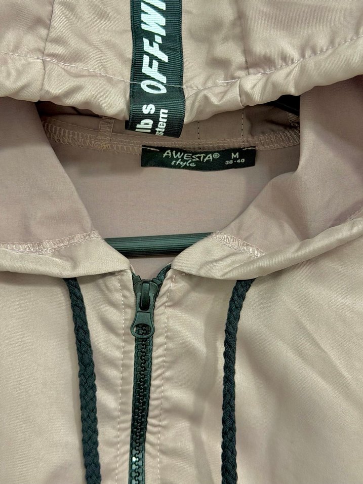 Pembe Kapüşonlu Mini Fermuarlı Ceket - Görsel 2