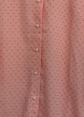 Pembe Puantiyeli Fırfırlı Bohem Bluz - Görsel 2