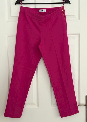 Pembe Midi Kadın Kumaş Pantolon - Görsel 2