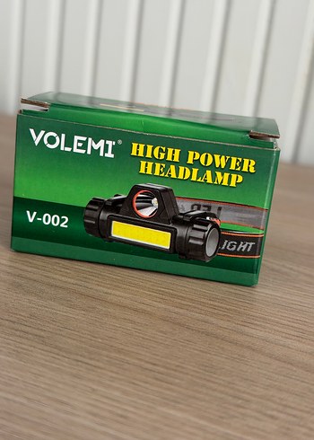 VOLEMI Yüksek Güçlü Kafa Lambası Siyah - Görsel 2
