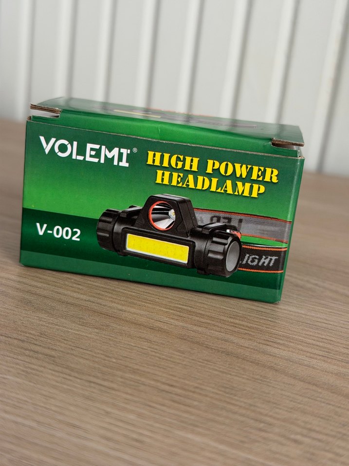 VOLEMI Yüksek Güçlü Kafa Lambası Siyah - Görsel 2
