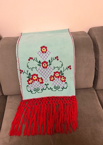 Çiçek Desenli Örgü Bohem Kadın Şal - Görsel 3