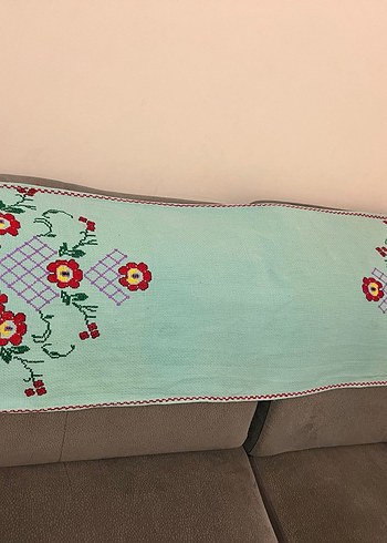 Çiçek Desenli Örgü Bohem Kadın Şal - Görsel 4