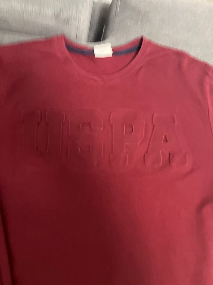 Bordo Erkek Sweatshirt USPA Nakışlı - Görsel 2