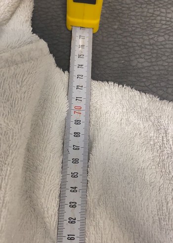 Kapüşonlu Beyaz Bornoz - Görsel 4