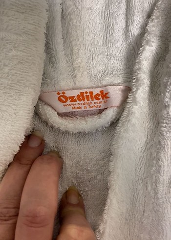 Kapüşonlu Beyaz Bornoz - Görsel 2