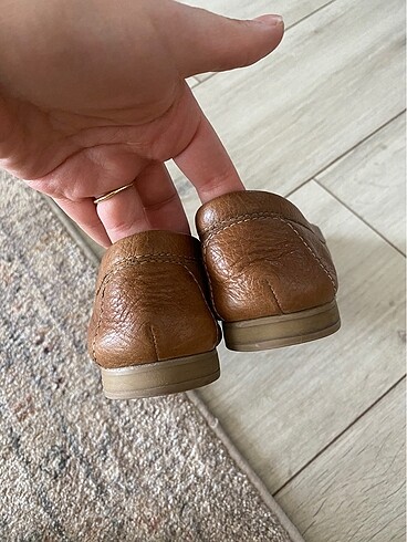 36 Beden kahverengi Renk Deri Loafer