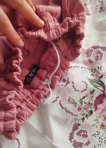 fulla Kız Çocuk Pembe Nakışlı Rahat Eşofman - Görsel 4