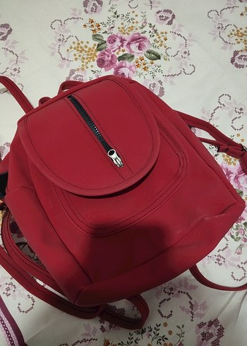 Kırmızı  Kadın Sırt Çantası - Görsel 2