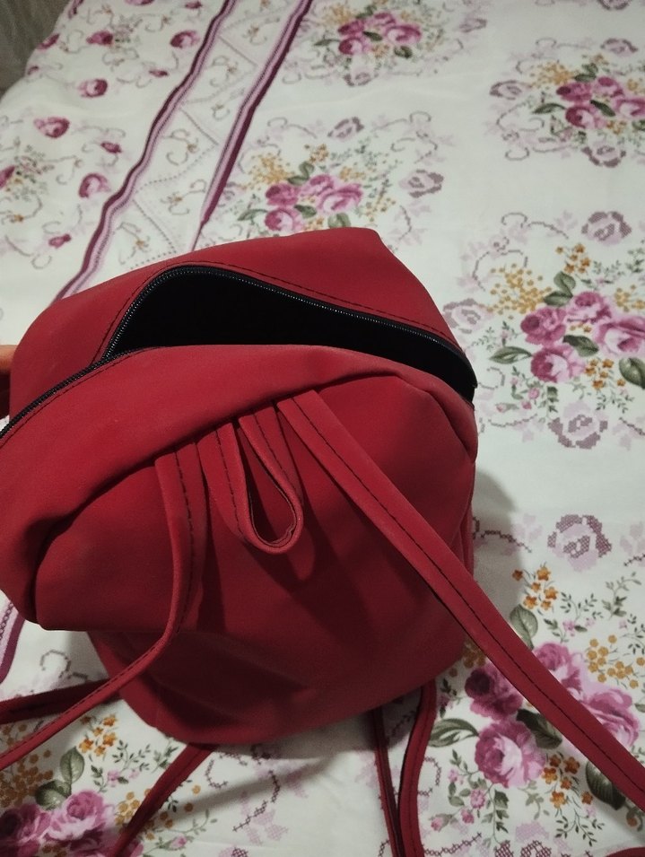 Kırmızı  Kadın Sırt Çantası - Görsel 3