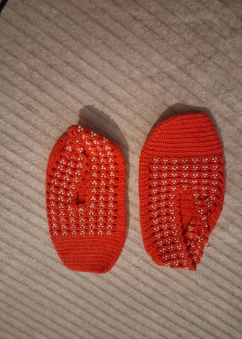 Erkek Bebek Mavi Örgü Patik - Görsel 6