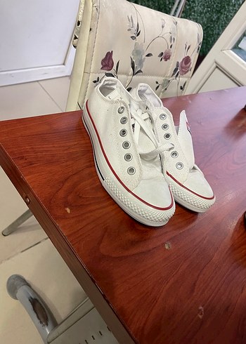 Beyaz Bağcıklı Kadın Spor Ayakkabı - Görsel 2