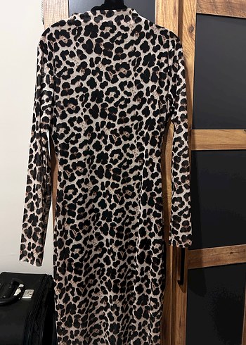 Leopar desenli elbise - Görsel 2