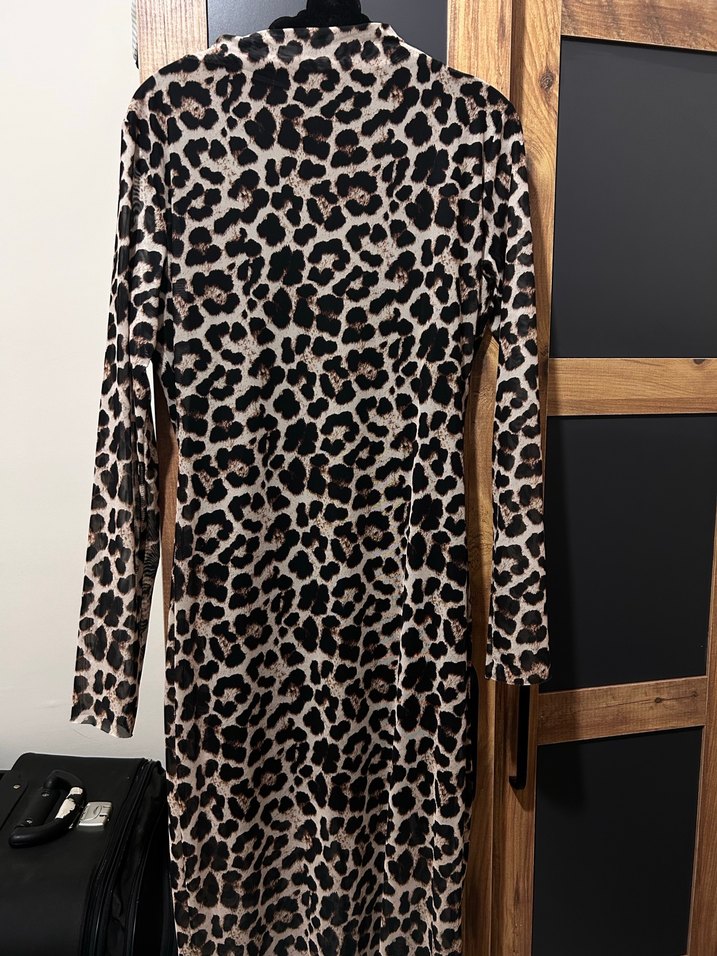 Leopar desenli elbise - Görsel 2