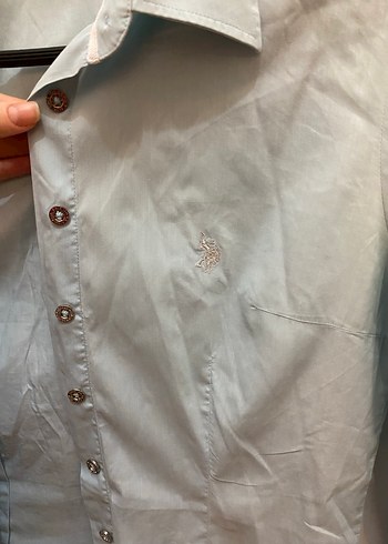 Mavi KDüğmeli Kadın Gömlek - Görsel 2