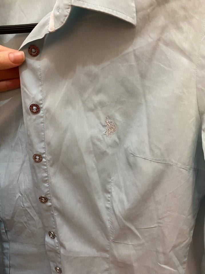 Mavi KDüğmeli Kadın Gömlek - Görsel 2