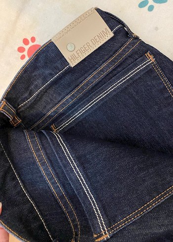 Lacivert Düğmeli Kadın Denim Pantolon - Görsel 3
