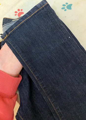 Lacivert Düğmeli Kadın Denim Pantolon - Görsel 4