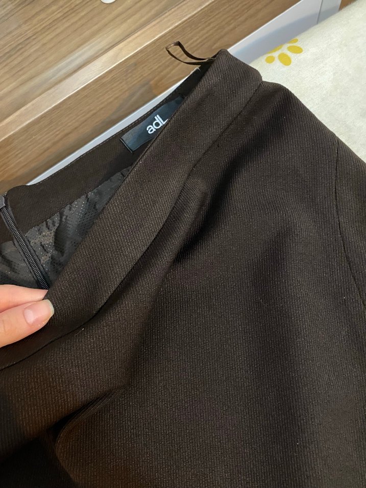 Düz Siyah Midi Kadın Etek - Görsel 3