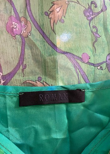 Yeşil Desenli Uzun Bohem Kadın Elbise - Görsel 6