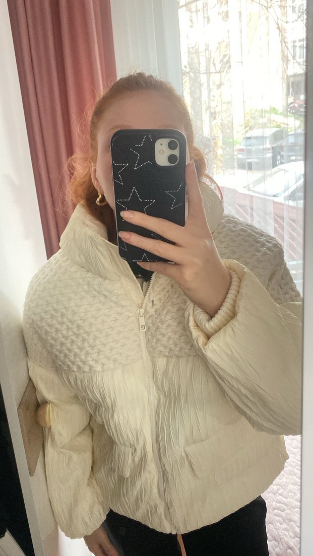 Ekru Comfort Fit Kadın Mont - Görsel 2