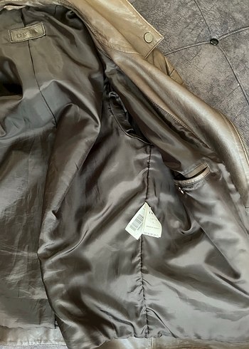 Desa erkek motorcu biker deri ceket L - Görsel 4