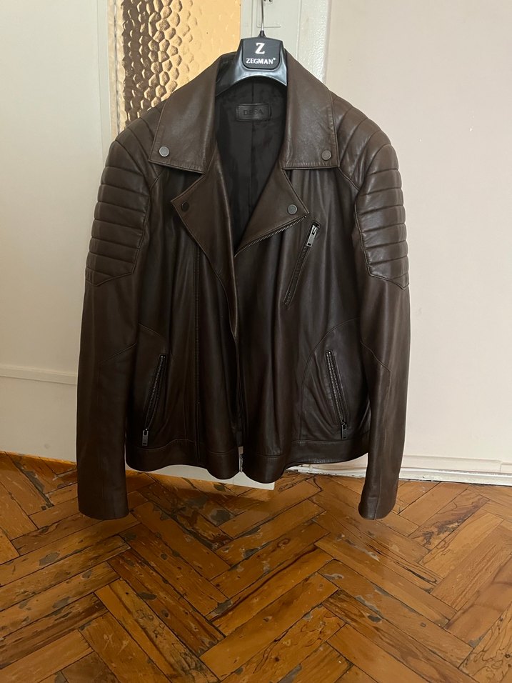 Desa erkek motorcu biker deri ceket L - Görsel 2