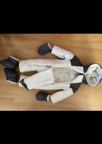 Gri Kürklü Bebek Tulum - Görsel 3