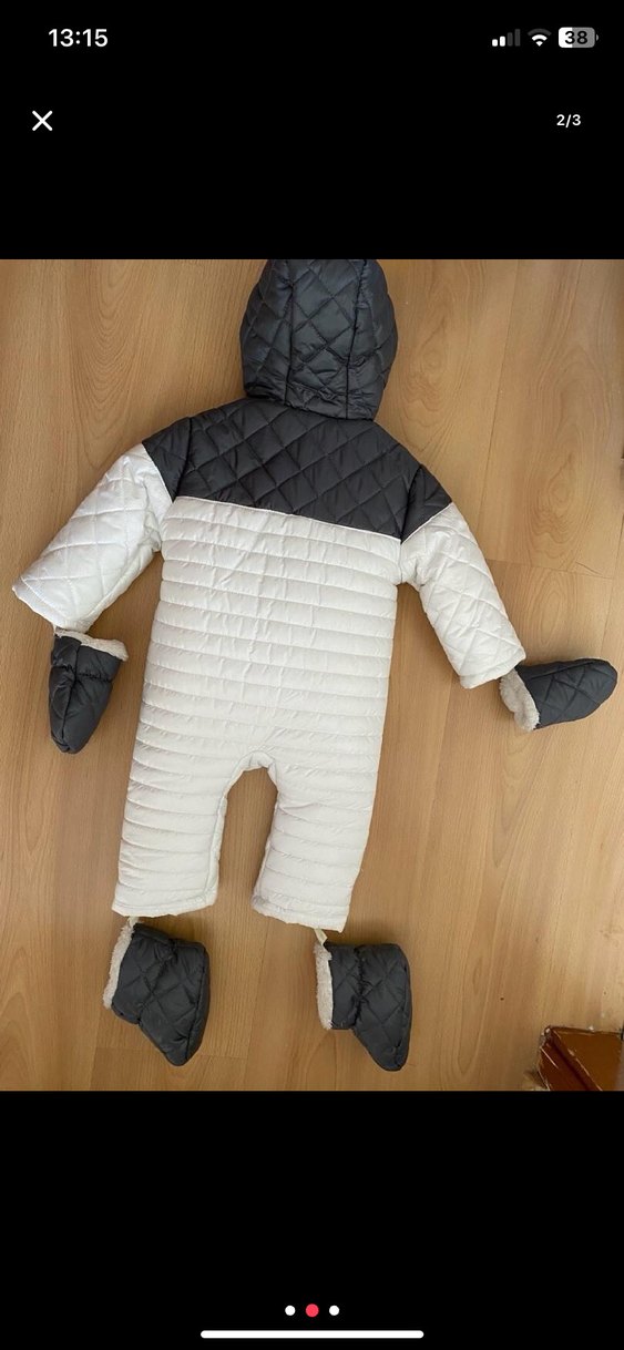 Gri Kürklü Bebek Tulum - Görsel 2