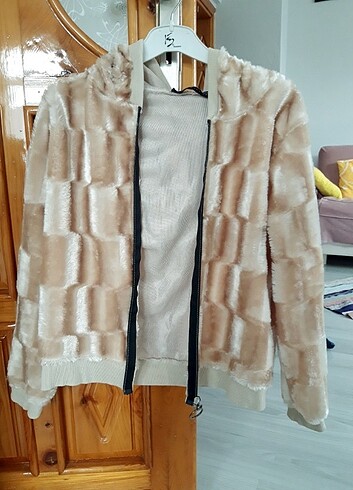 Kadife fermuarli sweatshirt