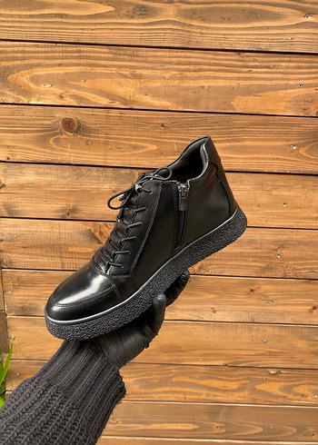 Siyah Bağcıklı Erkek Kauçuk Bot - Görsel 2