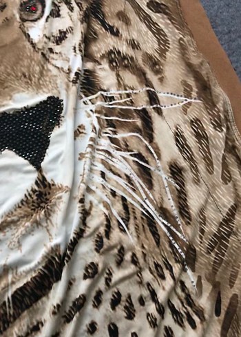 Kahverengi Leopar Desenli Bohem Kedi Kıyafeti - Görsel 5