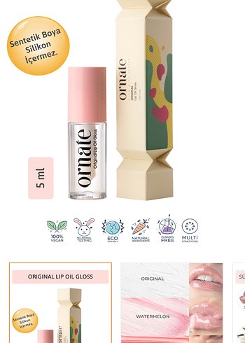 Ornate Vanillia Lip Oil - Görsel 2