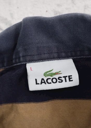 Düğmeli Uzun Kollu Kahverengi Lacivert Polo Tişört - Görsel 3