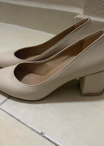 Bej Kadın Topuklu Stiletto - Modern Klasik - Görsel 3