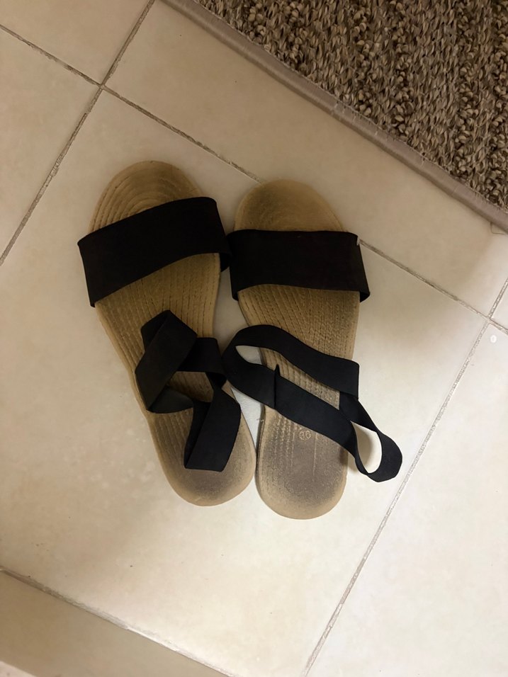 Siyah sandalet - Görsel 3